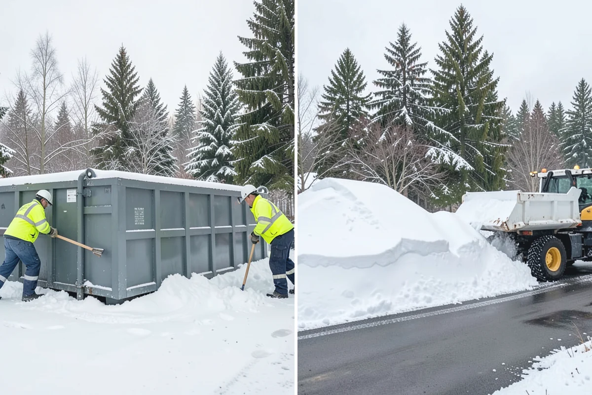 Snow Marker Installation in Redmond, King County, WA - We identify pavement edges and vulnerable features with you on-site