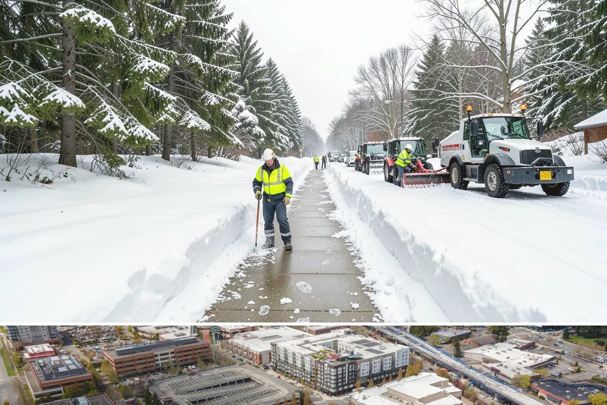 Snow Marker Installation in Redmond, King County, WA - Markers go in during the dry weeks of autumn and come out in March once lowland freeze risk has clearly ended.