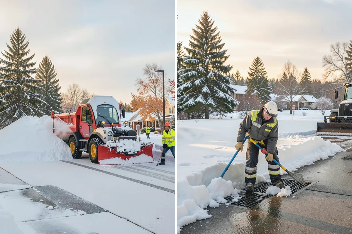 Snow Marker Installation in Renton, King County, WA - We identify pavement edges and vulnerable features with you on-site