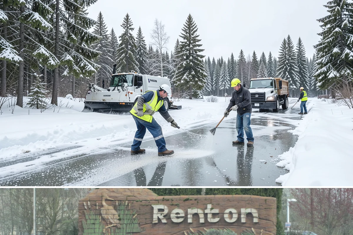 Snow Marker Installation in Renton, King County, WA - Markers go in during the dry weeks of autumn and come out in March once lowland freeze risk has clearly ended.