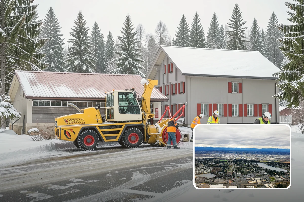 Snow Marker Installation in SeaTac, King County, WA - Prevents blade damage to curbs, sprinkler heads, and landscaping