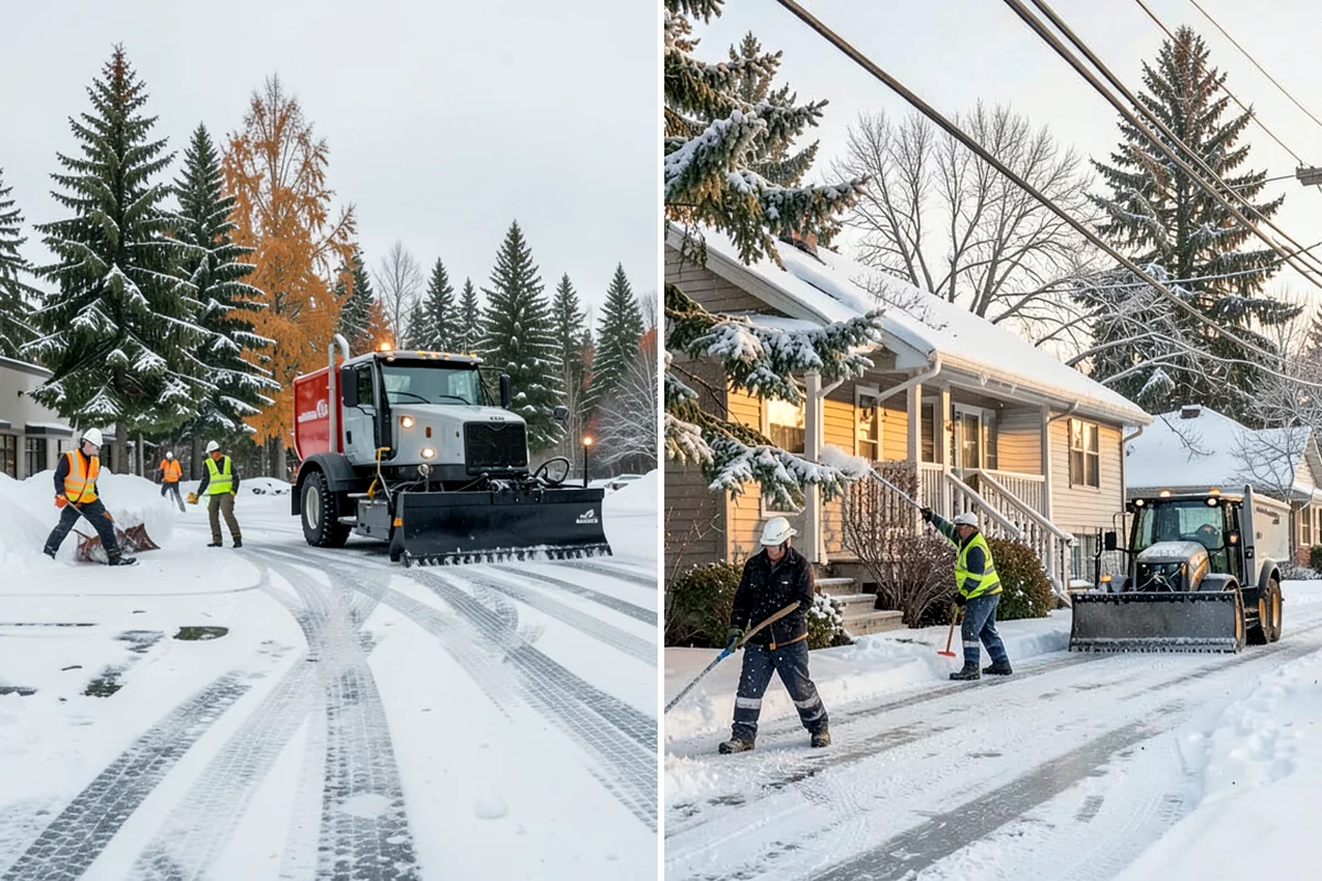 Snow Marker Installation in SeaTac, King County, WA - We identify pavement edges and vulnerable features with you on-site