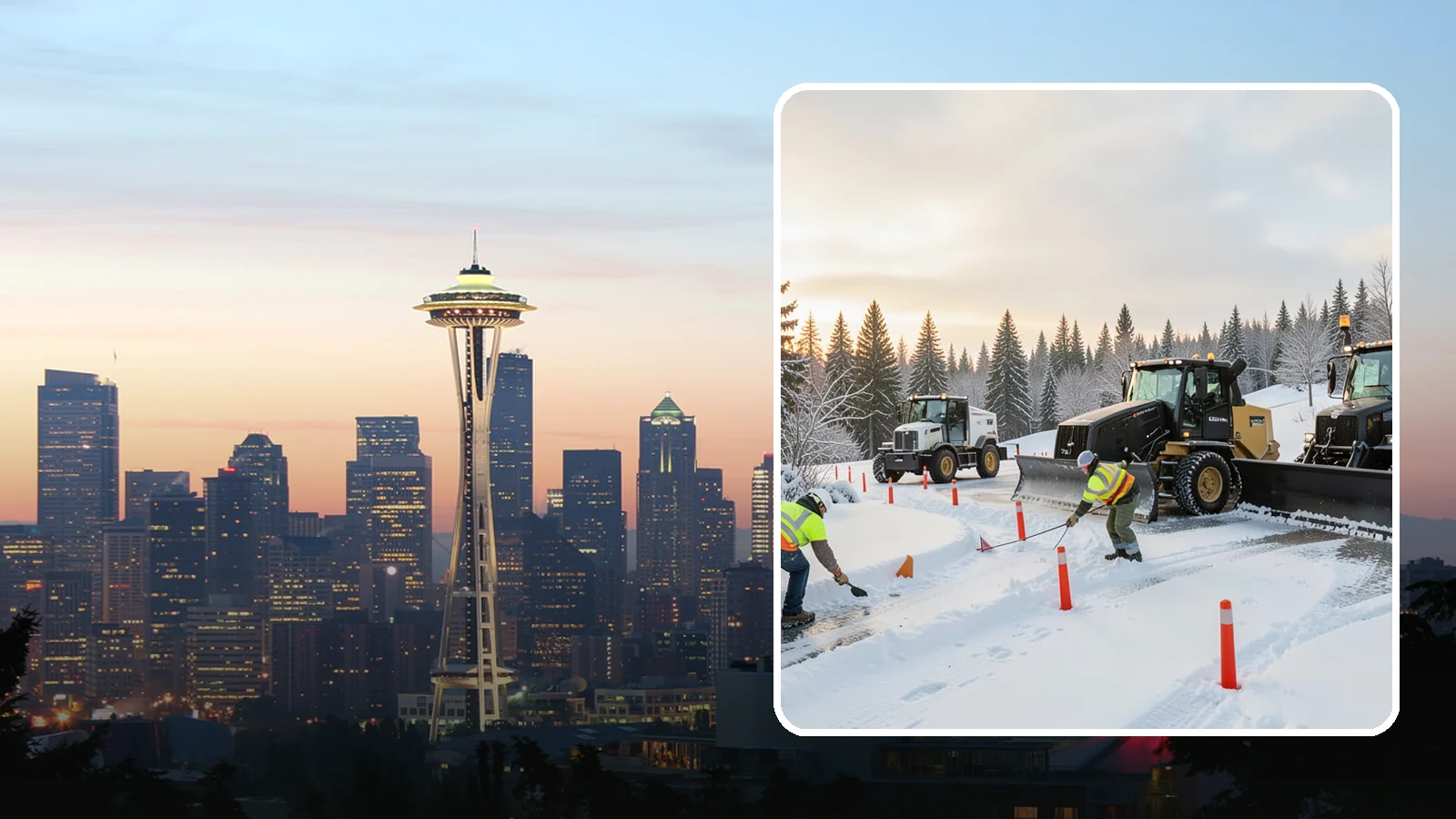 Snow Marker Installation in Seattle, King County, WA - We plant snow markers along your driveway edges, islands, and hidden features so plows work fast and damage nothing when snow...