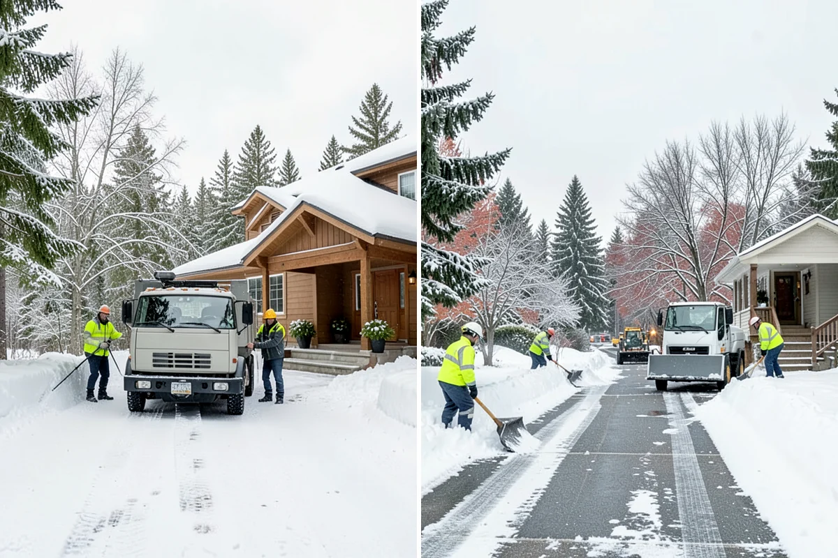 Snow Marker Installation in Seattle, King County, WA - We identify pavement edges and vulnerable features with you on-site