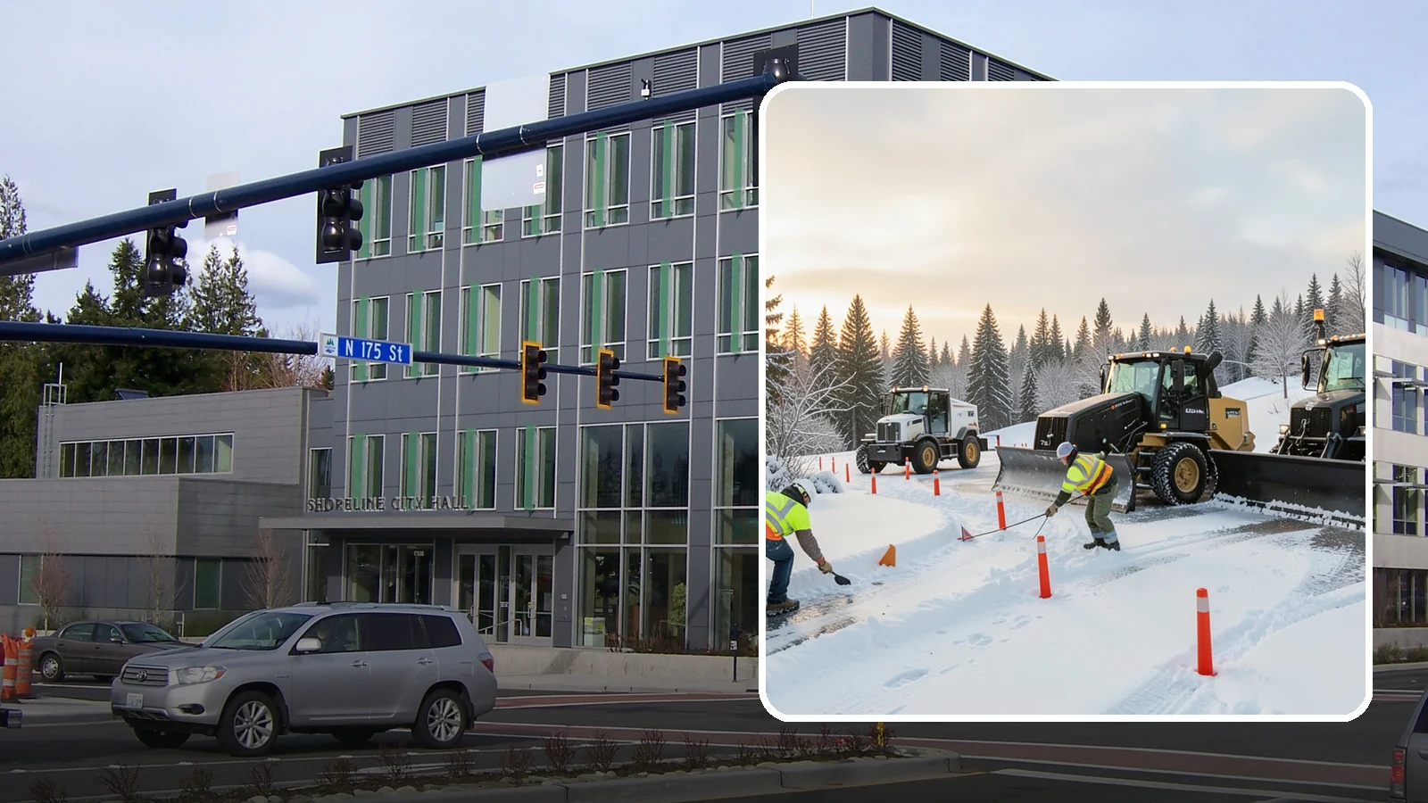 Snow Marker Installation in Shoreline, King County, WA - We plant snow markers along your driveway edges, islands, and hidden features so plows work fast and damage nothing when snow...