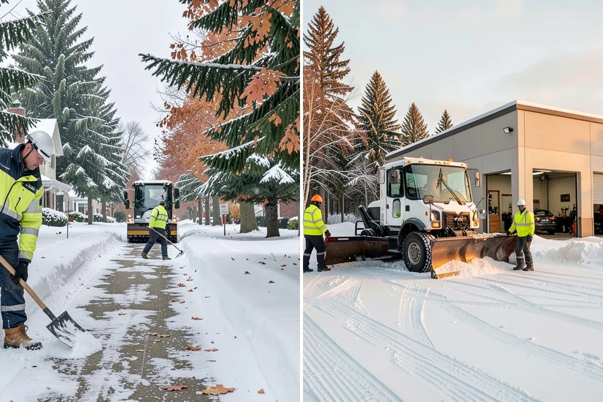 Snow Marker Installation in Shoreline, King County, WA - We identify pavement edges and vulnerable features with you on-site