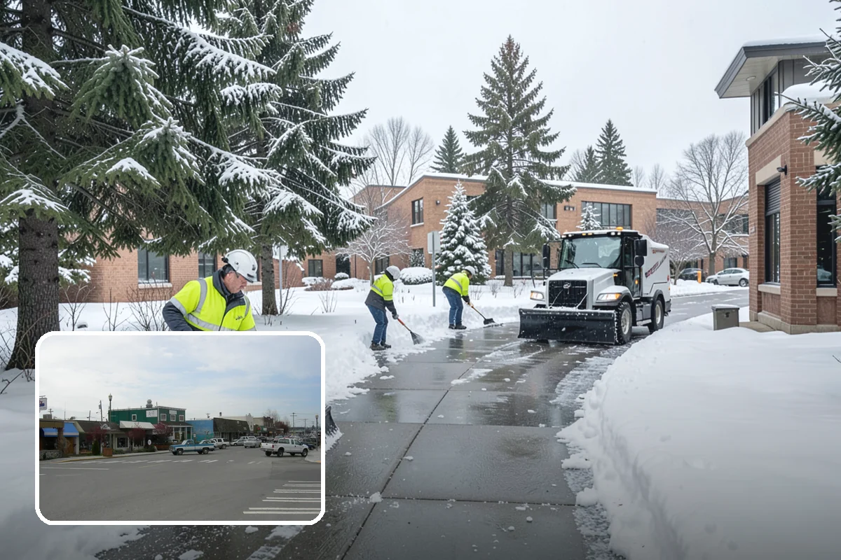 Snow Marker Installation in Stanwood, Snohomish County, WA - Prevents blade damage to curbs, sprinkler heads, and landscaping