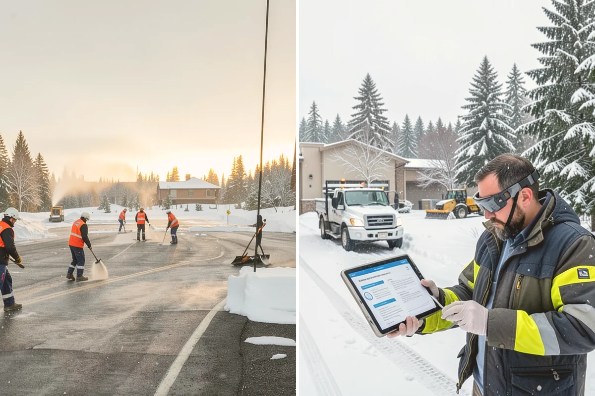 Snow Marker Installation in Stanwood, Snohomish County, WA - We identify pavement edges and vulnerable features with you on-site