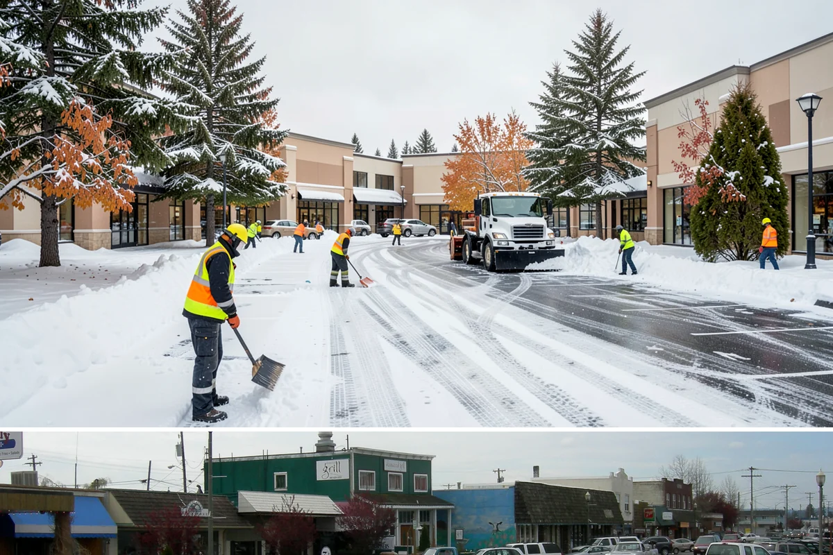 Snow Marker Installation in Stanwood, Snohomish County, WA - Markers go in during the dry weeks of autumn and come out in March once lowland freeze risk has clearly ended.