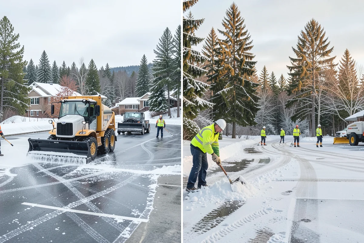 Snow Marker Installation in Sumner, Pierce County, WA - We identify pavement edges and vulnerable features with you on-site