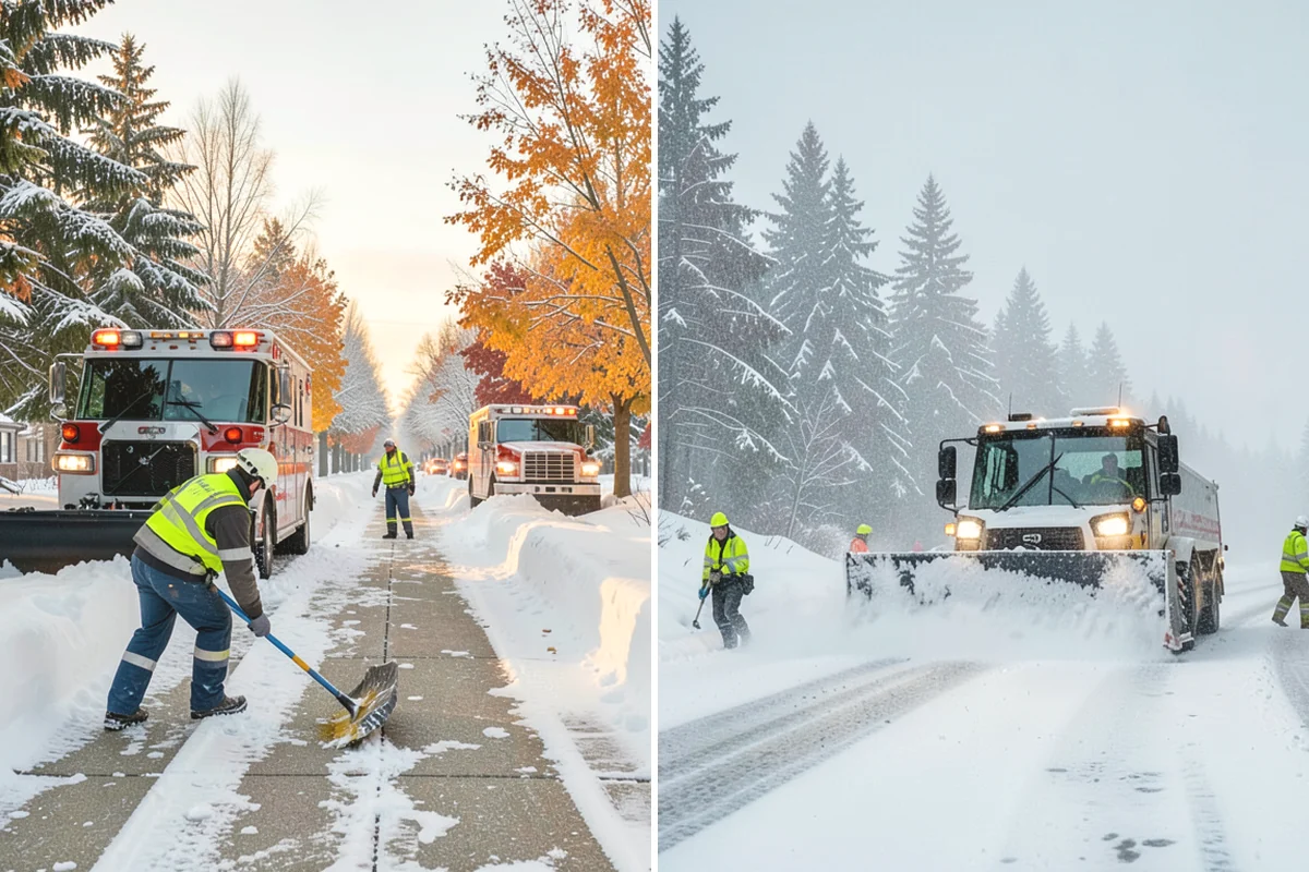 Snow Marker Installation in Tukwila, King County, WA - We identify pavement edges and vulnerable features with you on-site