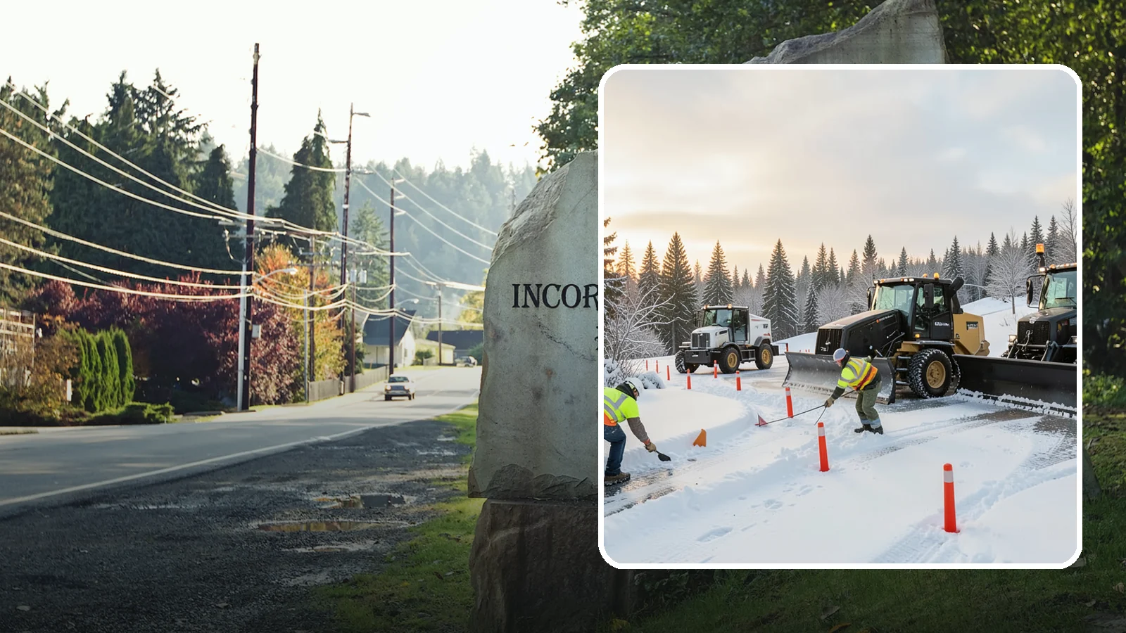 Snow Marker Installation in Wilkeson, Pierce County, WA - We plant snow markers along your driveway edges, islands, and hidden features so plows work fast and damage nothing when snow...