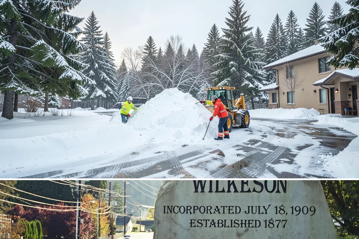 Snow Marker Installation in Wilkeson, Pierce County, WA - Markers go in during the dry weeks of autumn and come out in March once lowland freeze risk has clearly ended.