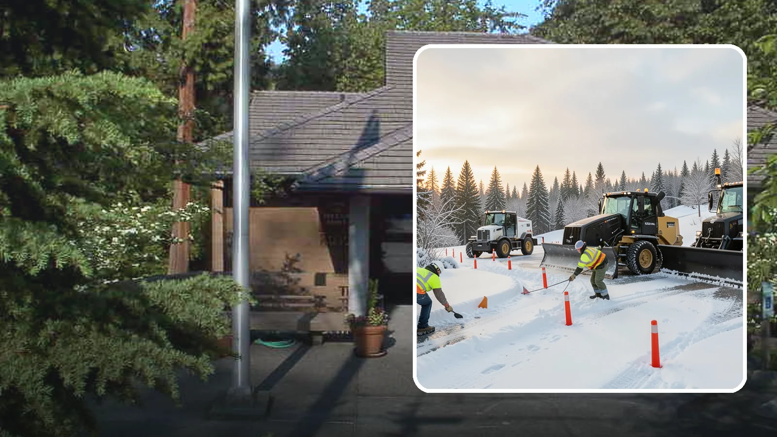 Snow Marker Installation in Yarrow Point, King County, WA - We plant snow markers along your driveway edges, islands, and hidden features so plows work fast and damage nothing when snow...