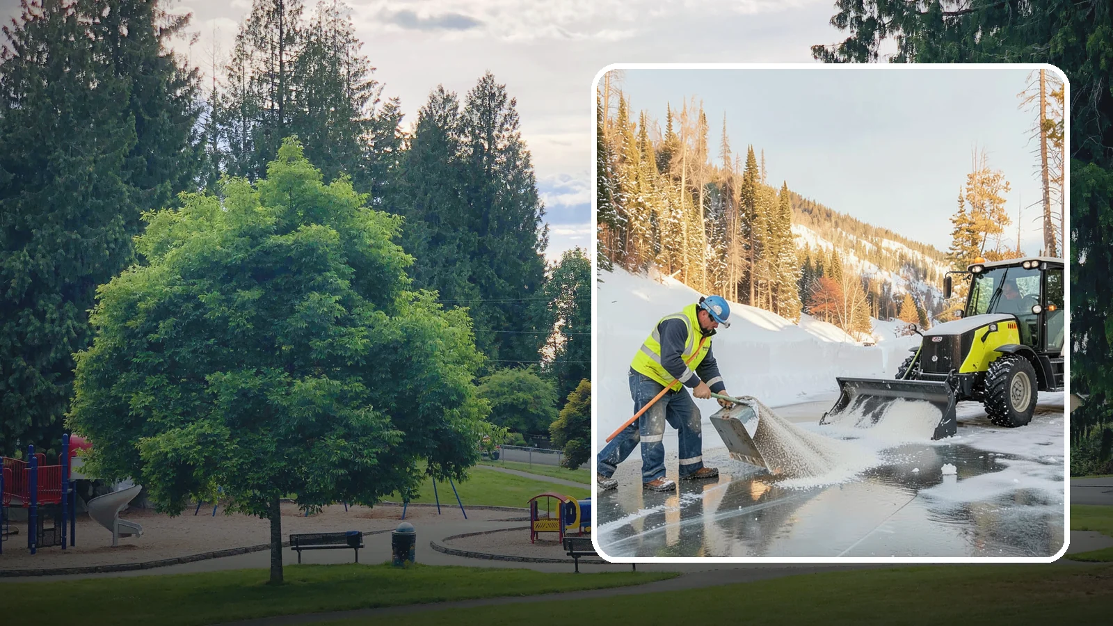 Snow Melter Service in Bonney Lake, Pierce County, WA - Our snow melters convert piled snow to water on site, eliminating hauling on space-limited properties.
