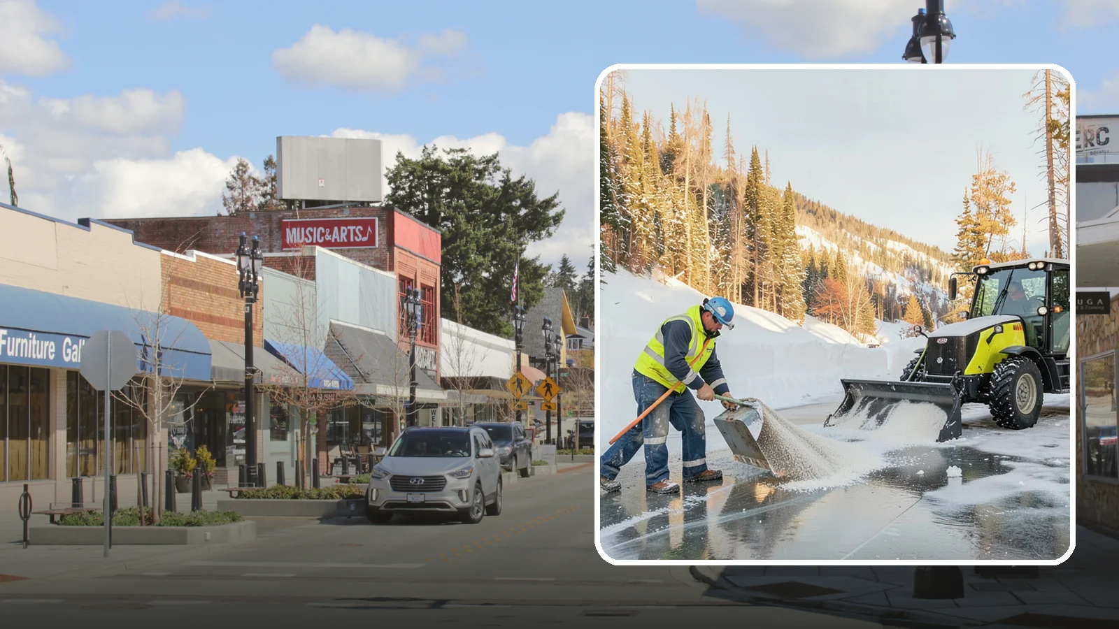 Snow Melter Service in Bothell, King County, WA - Our snow melters convert piled snow to water on site, eliminating hauling on space-limited properties.