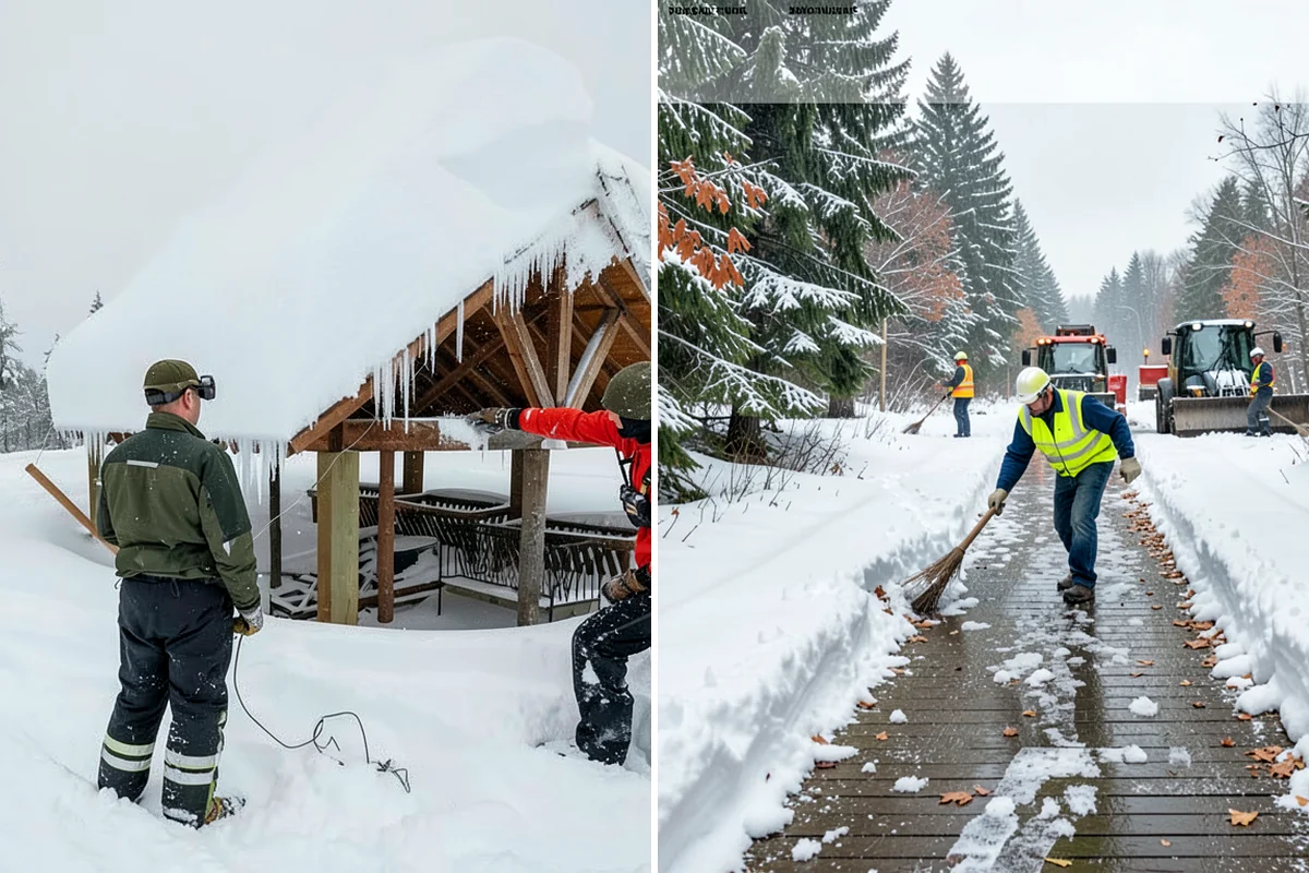 Snow Melter Service in DuPont, Pierce County, WA - Position the melter near piled snow and a drainage outlet