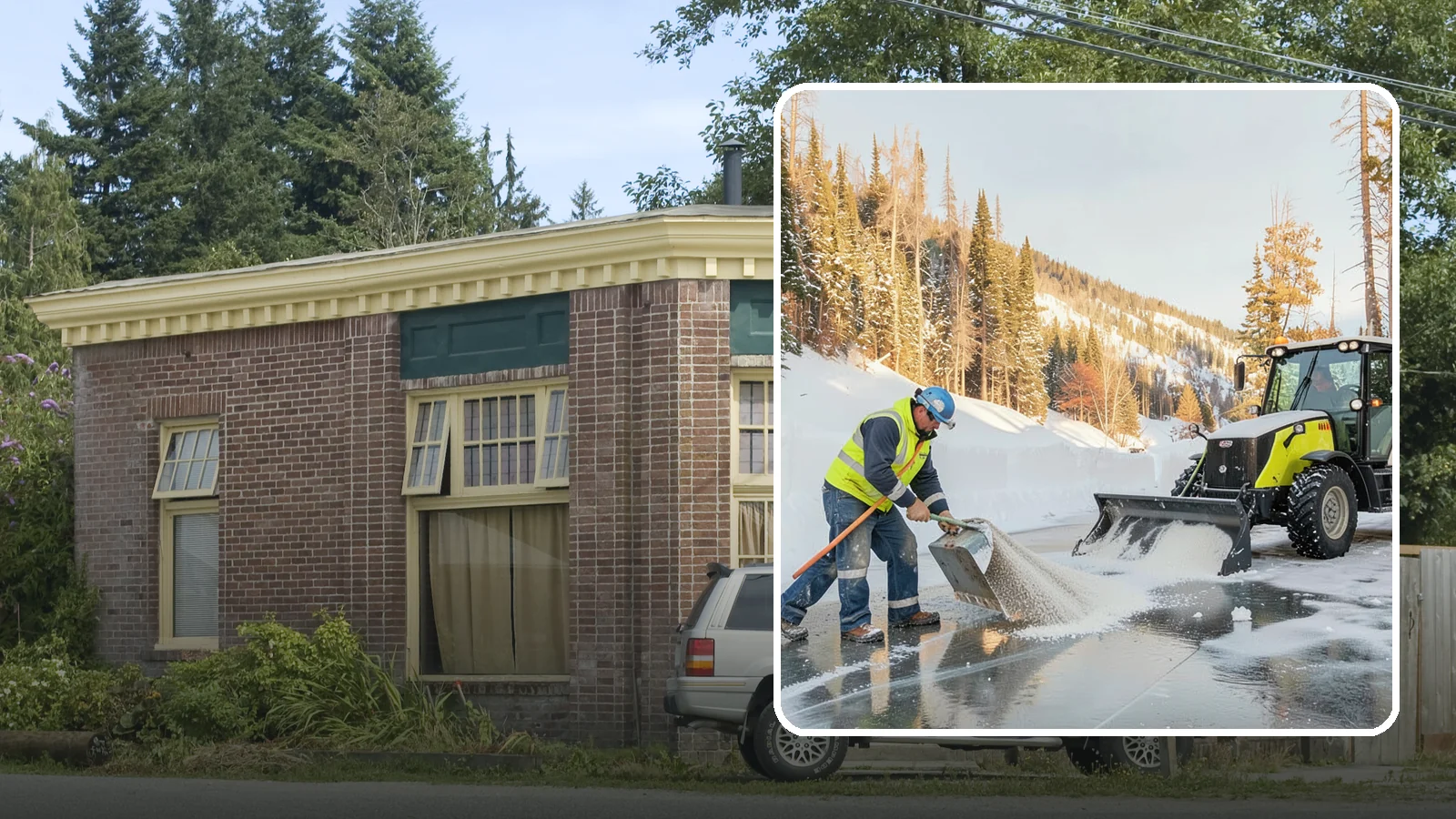 Snow Melter Service in Hamilton, Skagit County, WA - Our snow melters convert piled snow to water on site, eliminating hauling on space-limited properties.