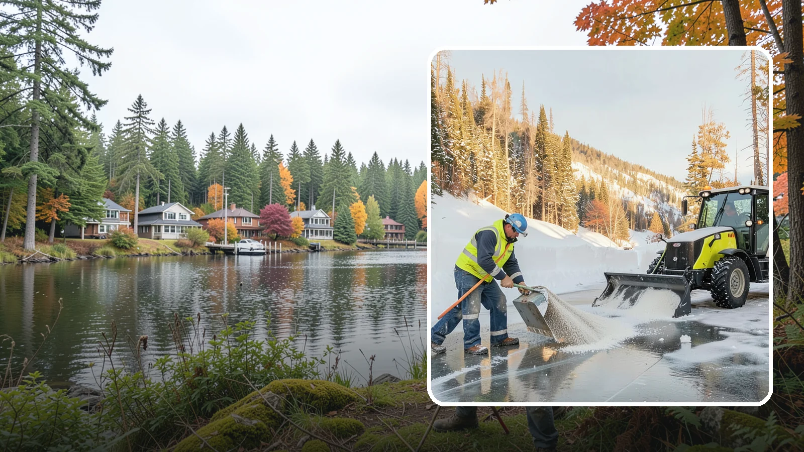 Snow Melter Service in La Conner, Skagit County, WA - Our snow melters convert piled snow to water on site, eliminating hauling on space-limited properties.