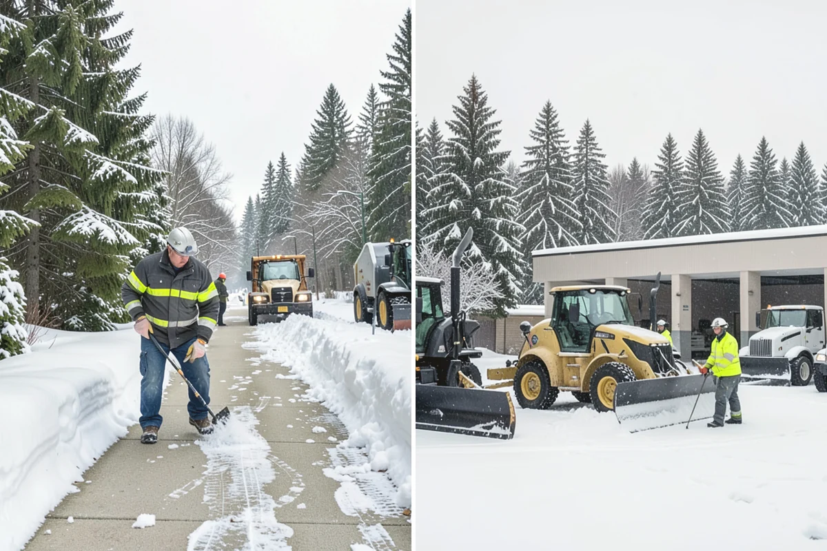 Snow Melter Service in La Conner, Skagit County, WA - Position the melter near piled snow and a drainage outlet