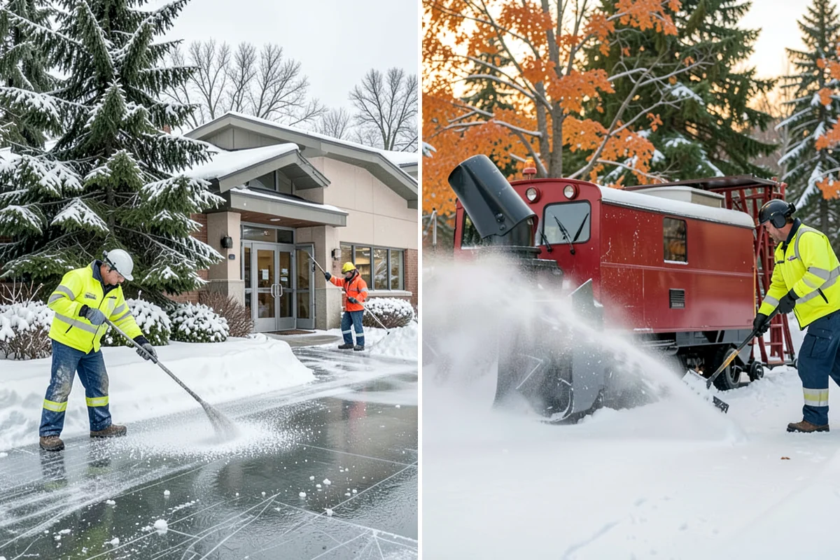 Snow Melter Service in Lake Forest Park, King County, WA - Position the melter near piled snow and a drainage outlet