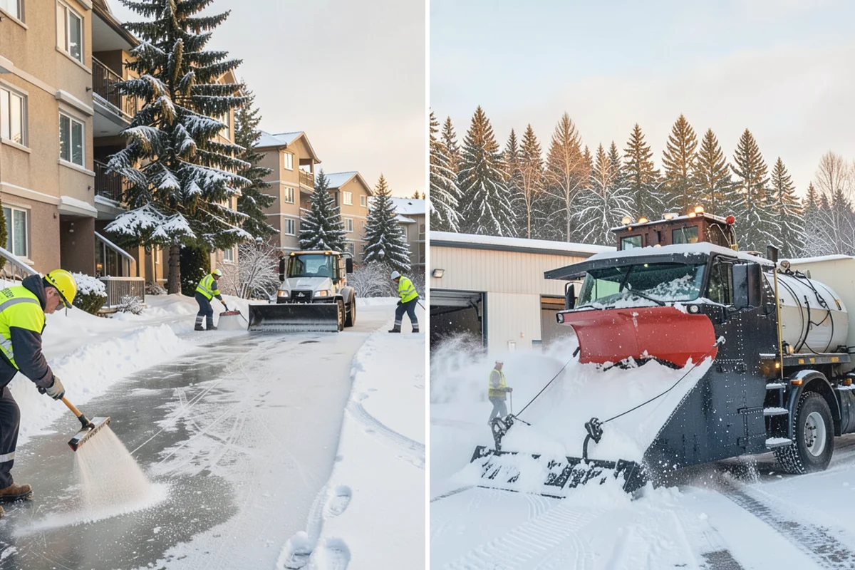 Snow Melter Service in Marysville, Snohomish County, WA - Position the melter near piled snow and a drainage outlet