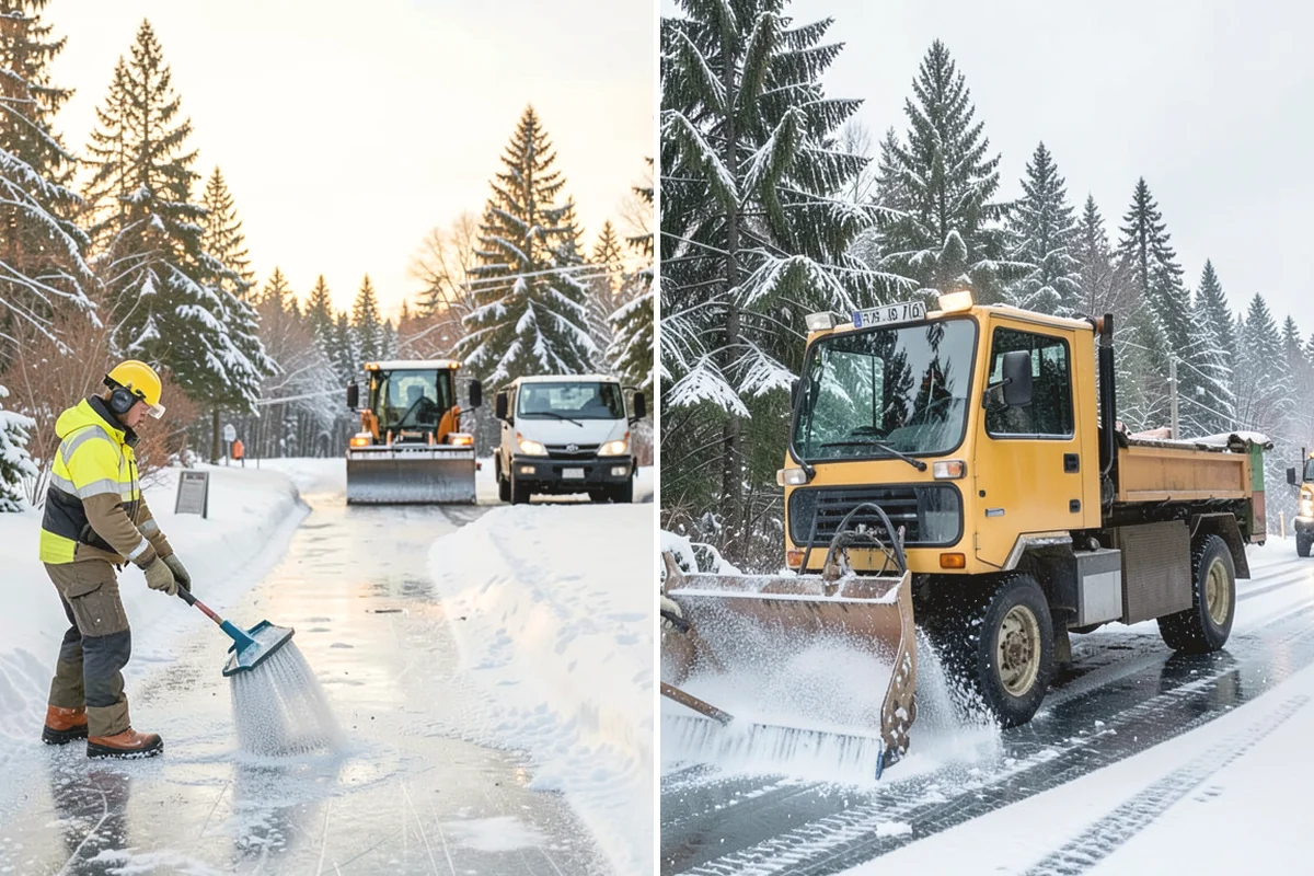 Snow Melter Service in Monroe, Snohomish County, WA - Position the melter near piled snow and a drainage outlet