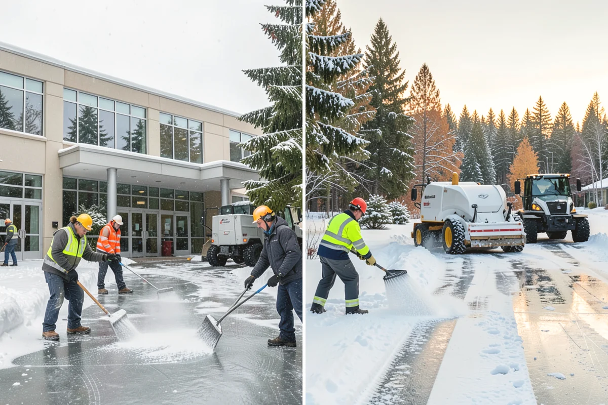 Snow Melter Service in Mountlake Terrace, Snohomish County, WA - Position the melter near piled snow and a drainage outlet