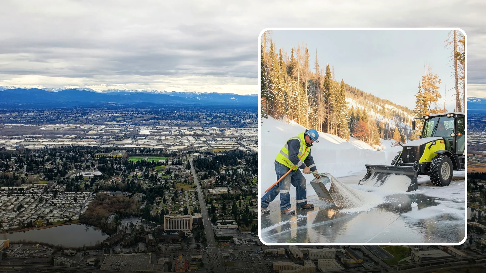 Snow Melter Service in SeaTac, King County, WA - Our snow melters convert piled snow to water on site, eliminating hauling on space-limited properties.