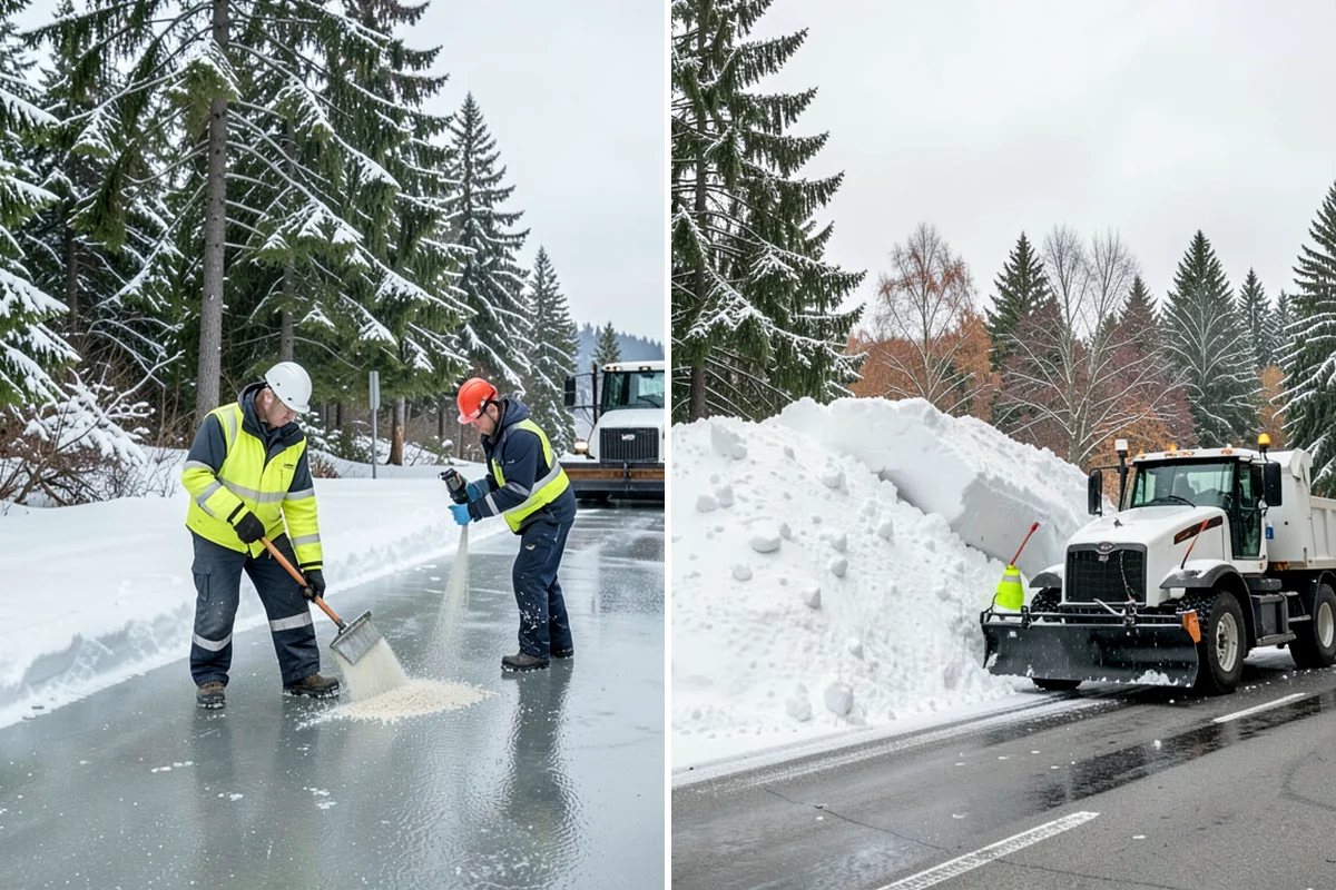 Snow Melter Service in Shoreline, King County, WA - Position the melter near piled snow and a drainage outlet