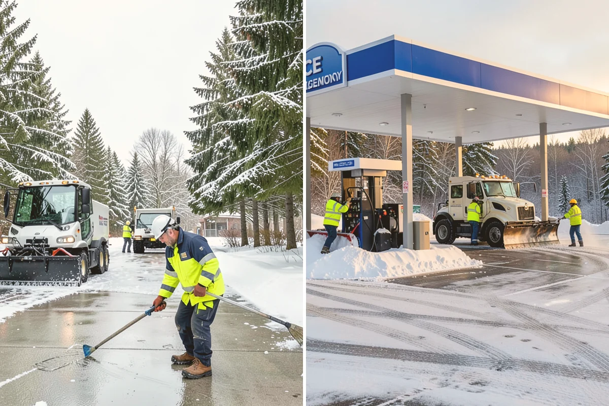 Snow Melter Service in Stanwood, Snohomish County, WA - Position the melter near piled snow and a drainage outlet