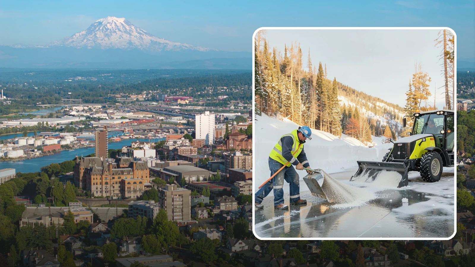 Snow Melter Service in Tacoma, Pierce County, WA - Our snow melters convert piled snow to water on site, eliminating hauling on space-limited properties.