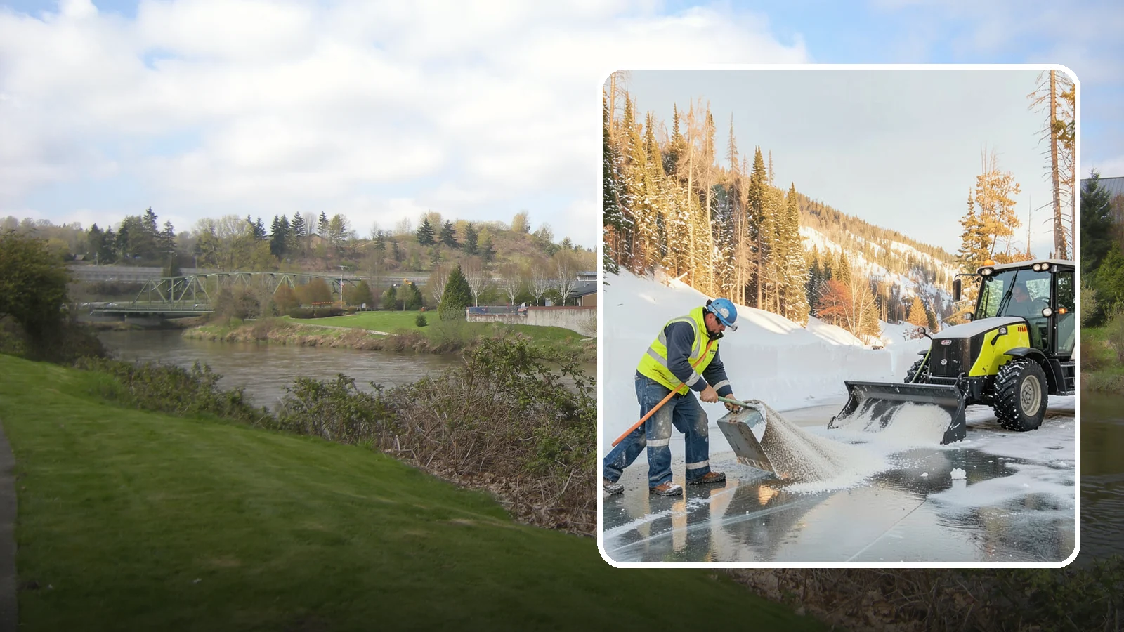 Snow Melter Service in Tukwila, King County, WA - Our snow melters convert piled snow to water on site, eliminating hauling on space-limited properties.