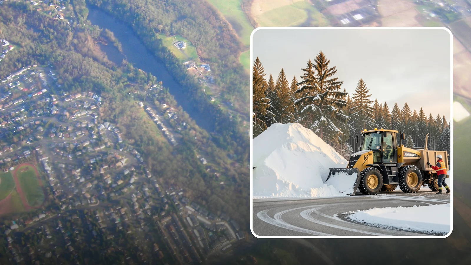 Snow Pile Management in Algona, King County, WA - We manage existing snow piles over the season so they never become a hazard or an obstruction.