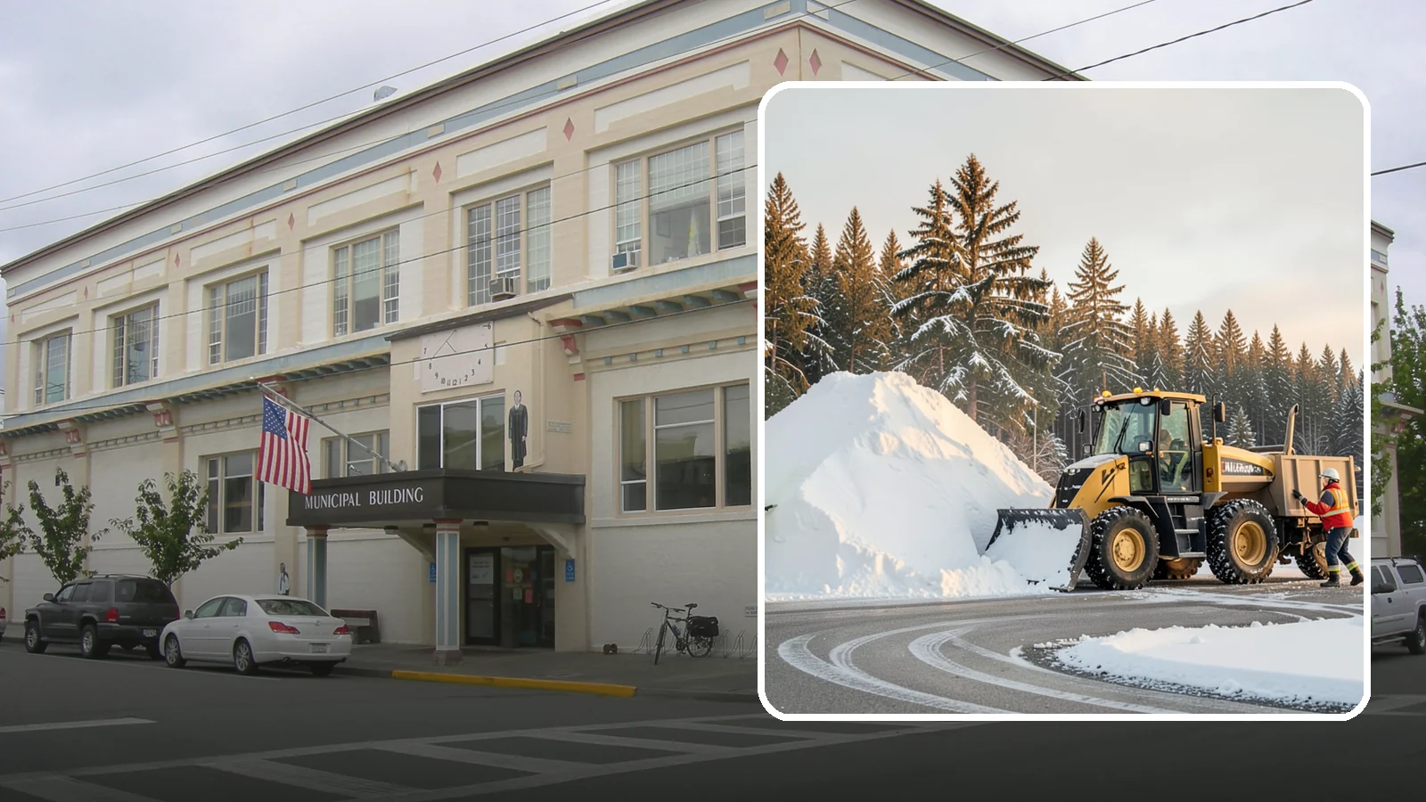Snow Pile Management in Anacortes, Skagit County, WA - We manage existing snow piles over the season so they never become a hazard or an obstruction.