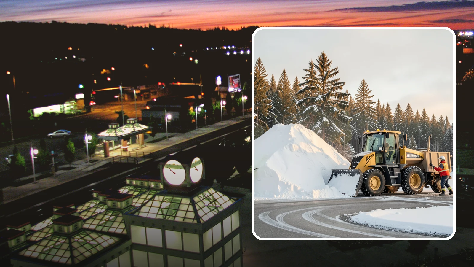Snow Pile Management in Auburn, King County, WA - We manage existing snow piles over the season so they never become a hazard or an obstruction.