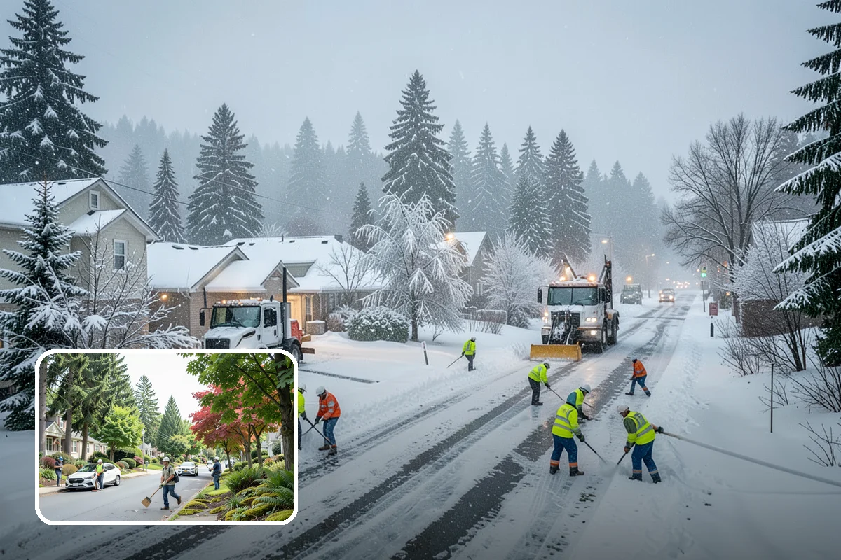 Snow Pile Management in Beaux Arts Village, King County, WA - Keeps piles from blocking sightlines and access