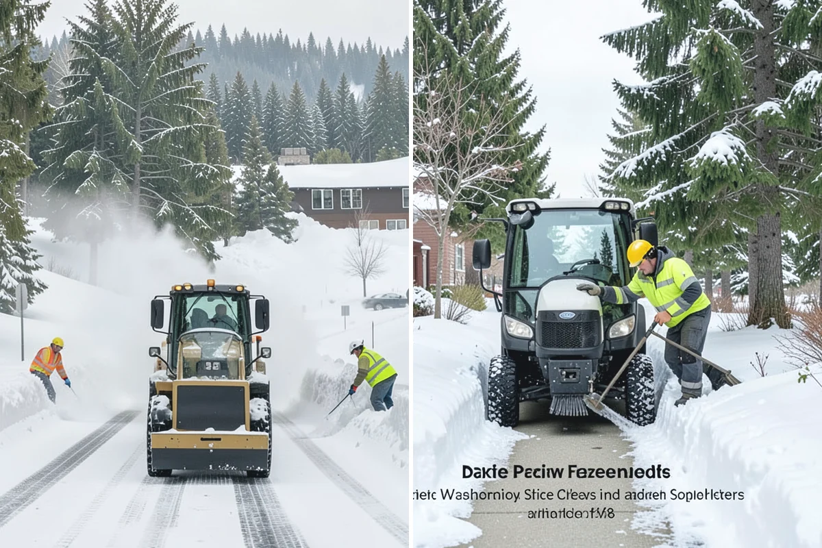 Snow Pile Management in Beaux Arts Village, King County, WA - Monitor pile height and meltwater flow