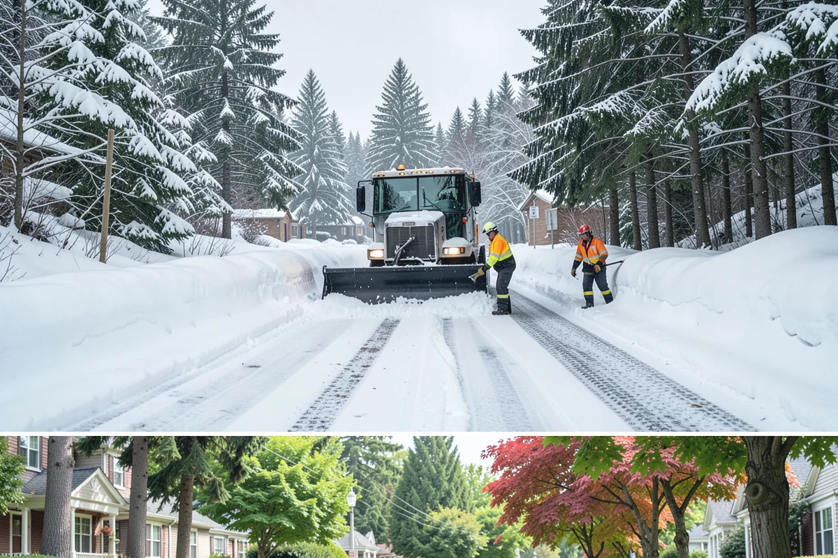 Snow Pile Management in Beaux Arts Village, King County, WA - Snow pile management runs across the full winter as piles accumulate, shift, and eventually exceed a property's storage capacity.