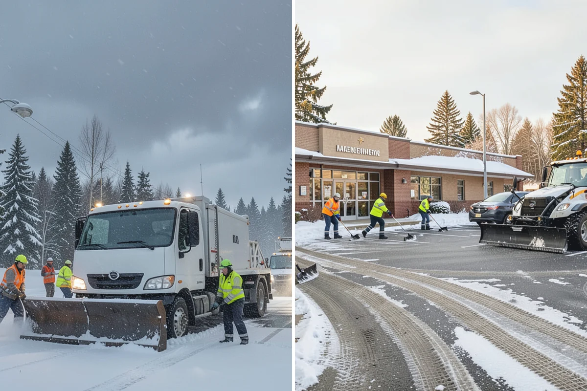 Snow Pile Management in Buckley, Pierce County, WA - Monitor pile height and meltwater flow