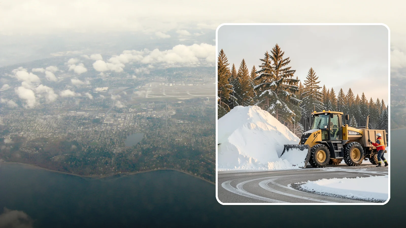 Snow Pile Management in Burien, King County, WA - We manage existing snow piles over the season so they never become a hazard or an obstruction.
