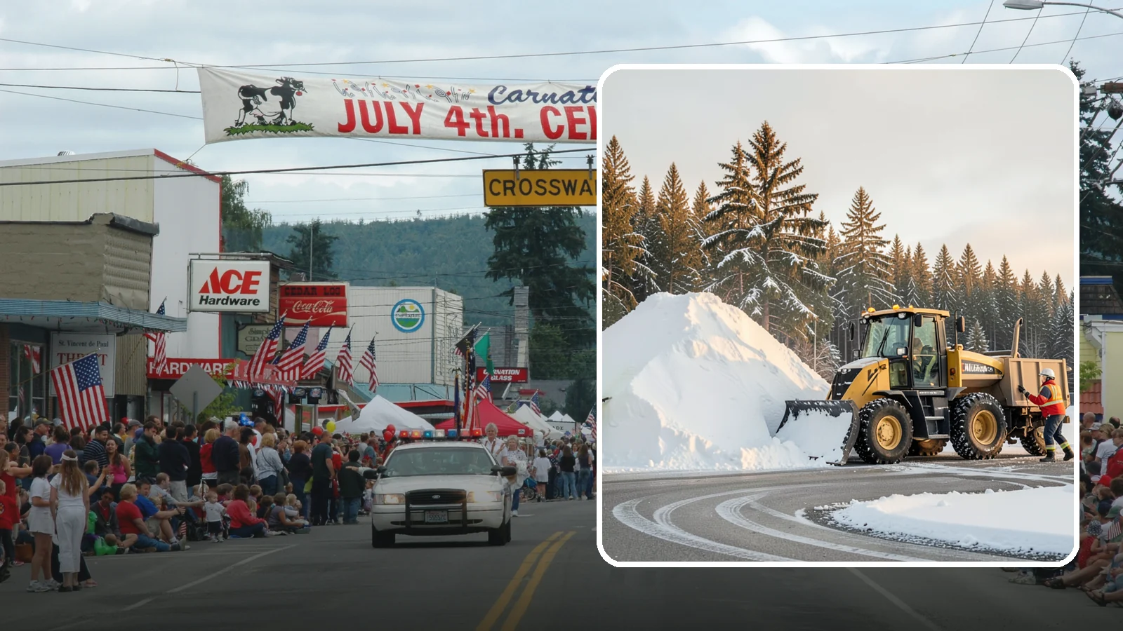 Snow Pile Management in Carnation, King County, WA - We manage existing snow piles over the season so they never become a hazard or an obstruction.