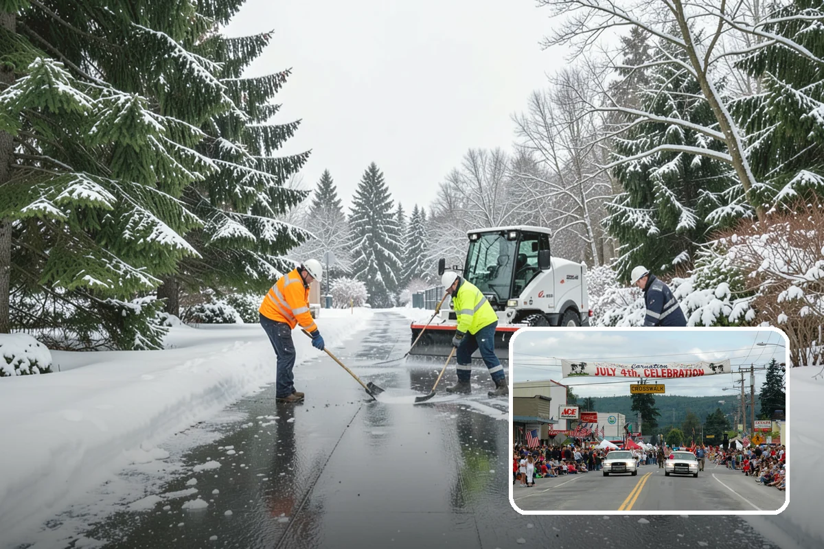 Snow Pile Management in Carnation, King County, WA - Keeps piles from blocking sightlines and access