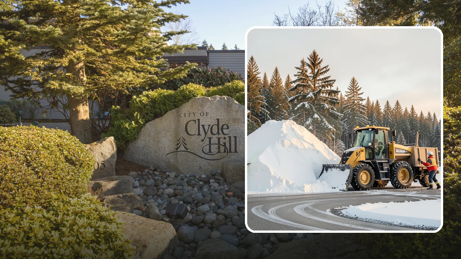 Snow Pile Management in Clyde Hill, King County, WA - We manage existing snow piles over the season so they never become a hazard or an obstruction.