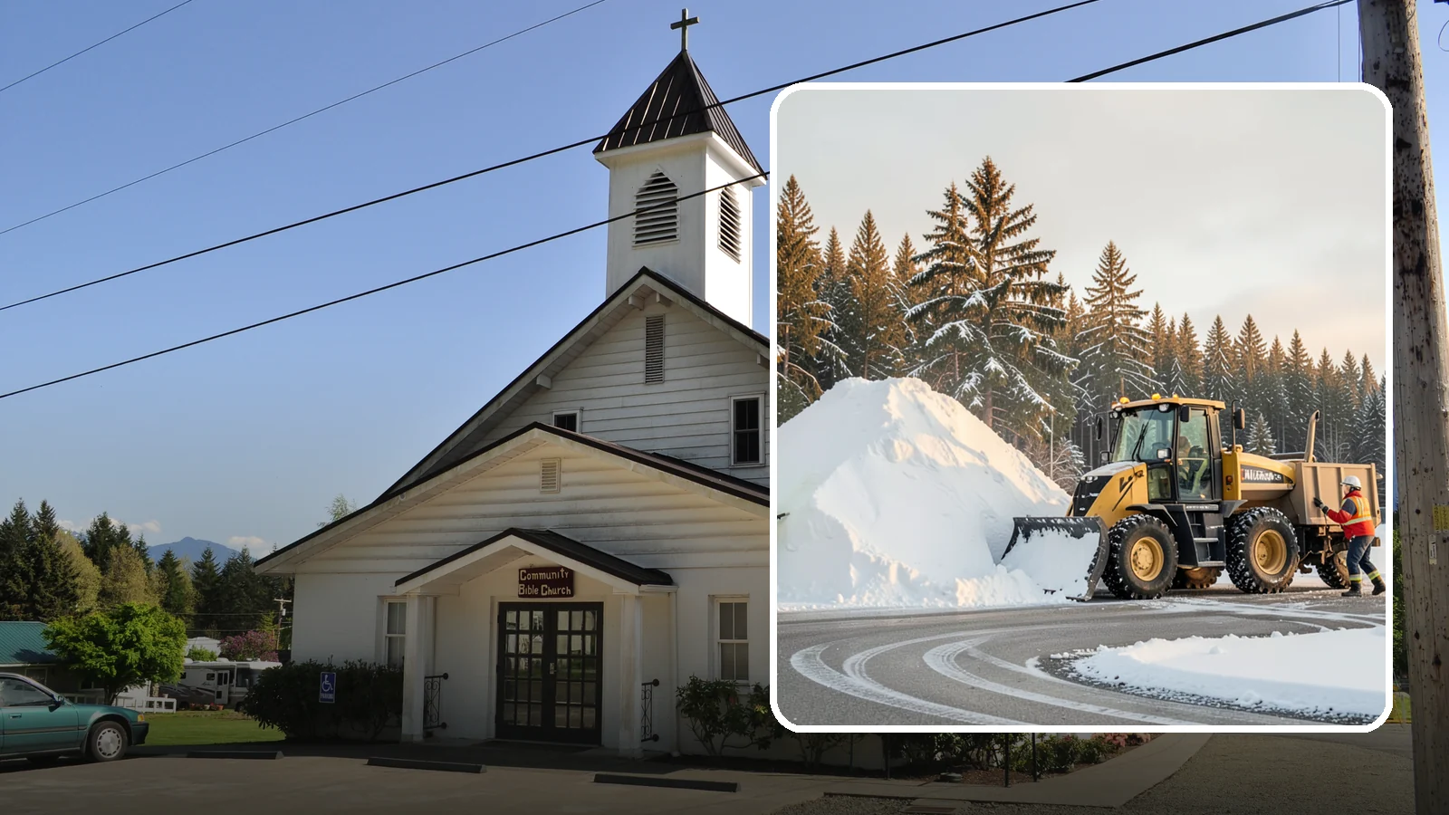 Snow Pile Management in Concrete, Skagit County, WA - We manage existing snow piles over the season so they never become a hazard or an obstruction.
