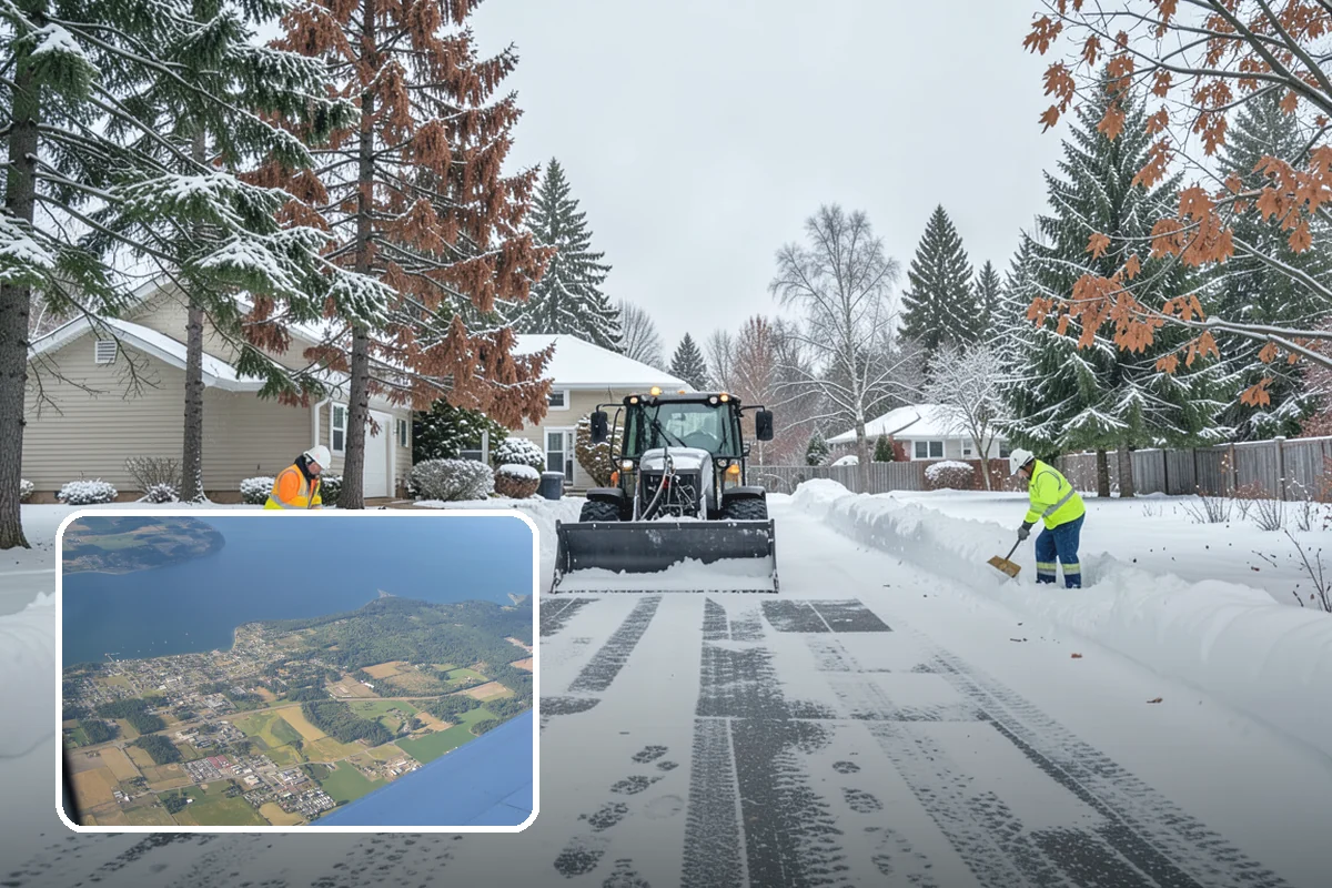 Snow Pile Management in Coupeville, Island County, WA - Keeps piles from blocking sightlines and access