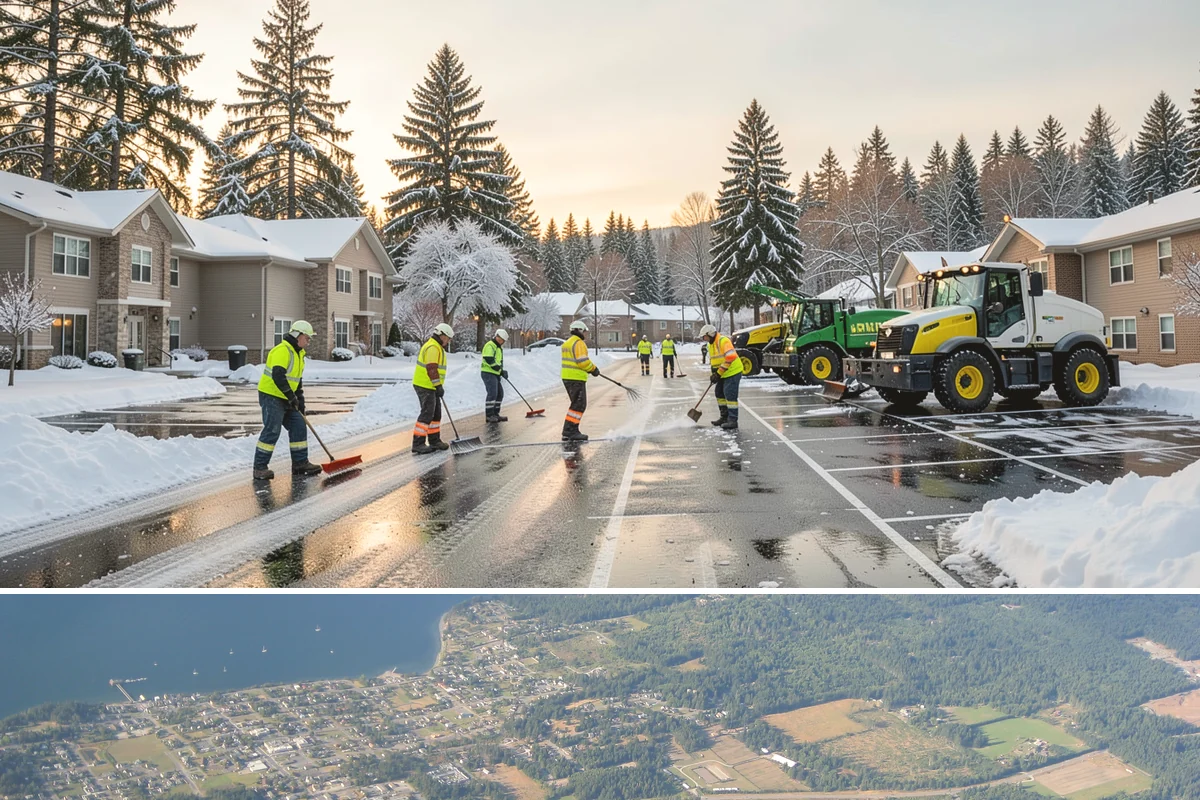 Snow Pile Management in Coupeville, Island County, WA - Snow pile management runs across the full winter as piles accumulate, shift, and eventually exceed a property's storage capacity.
