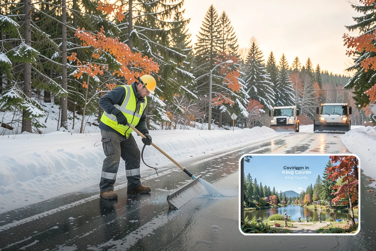 Snow Pile Management in Covington, King County, WA - Keeps piles from blocking sightlines and access
