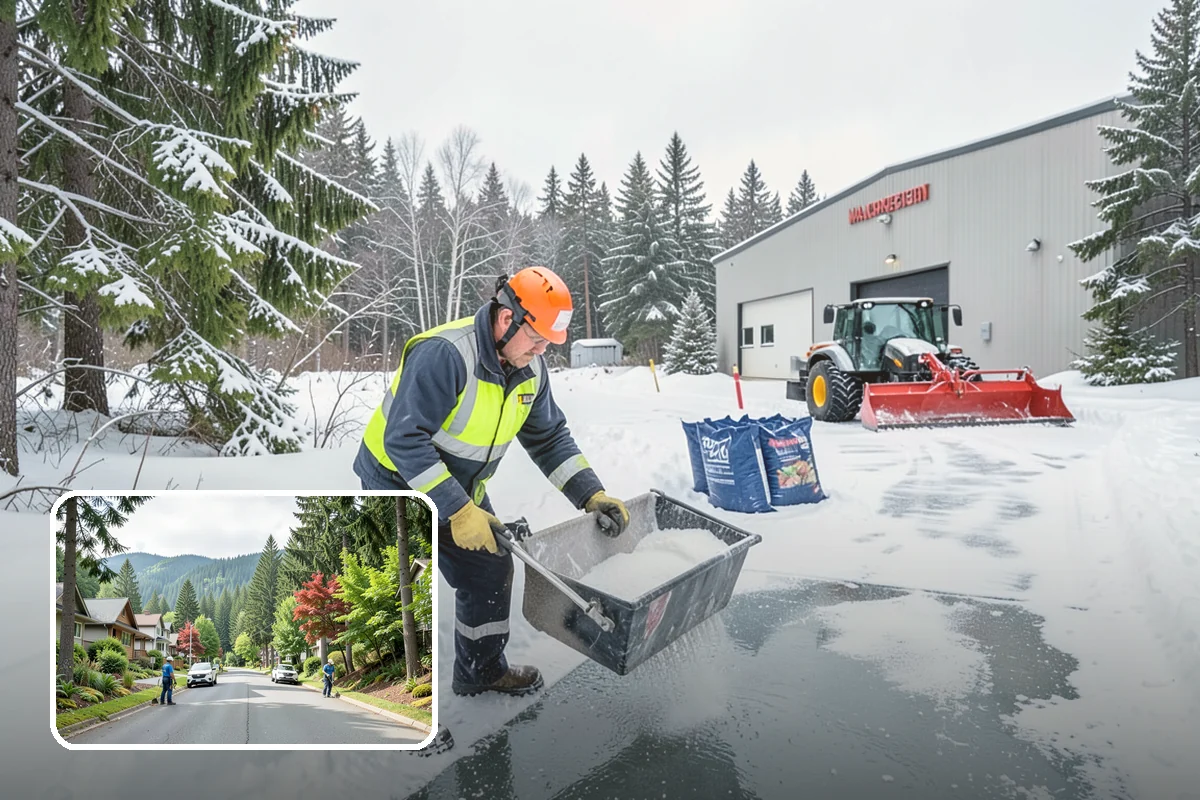 Snow Pile Management in Darrington, Snohomish County, WA - Keeps piles from blocking sightlines and access