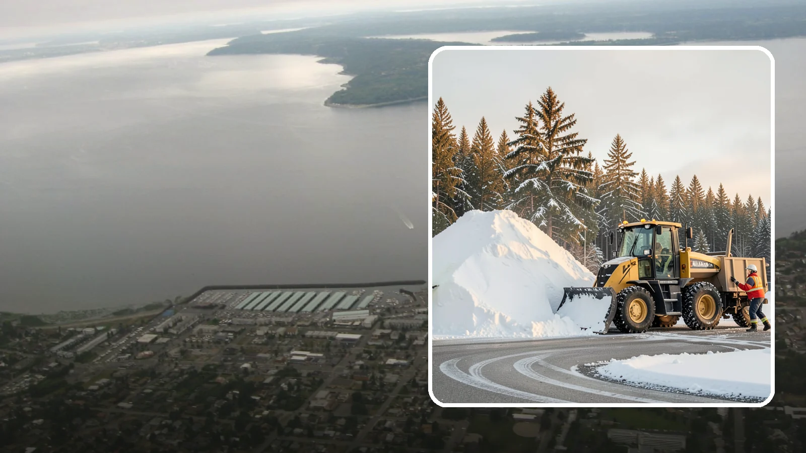 Snow Pile Management in Des Moines, King County, WA - We manage existing snow piles over the season so they never become a hazard or an obstruction.